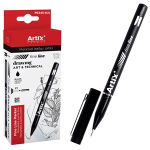 Pack de 12 uds. Marqueur calibré 1mm pointe ciselée