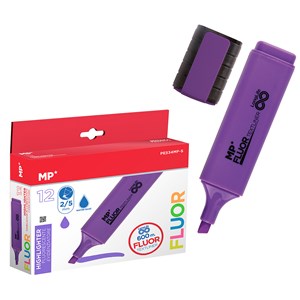 Pack 12 marqueurs long life fluorescent violet