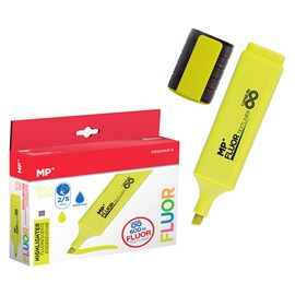 Pack 12 marqueurs long life fluorescent jaune