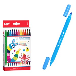12 packs de marqueurs double pointe 12 uds.