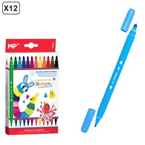 12 packs de marqueurs double pointe 12 uds.