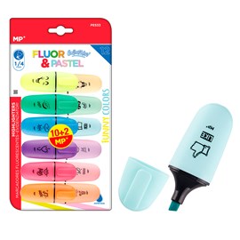 Marqueur fluorescent et pastel mini 12 uds.