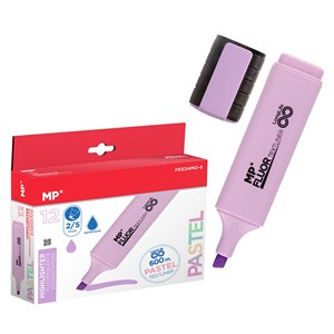Pack 12 marqueurs long life pastel violet