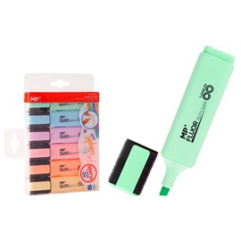 Marqueur textliner pastel complet 6 uds.