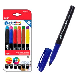 Marqueur permanent 12 uds. Pack économie