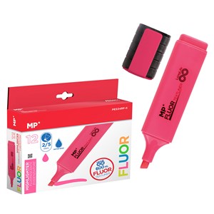 Pack 12 marqueurs long life fluo rose