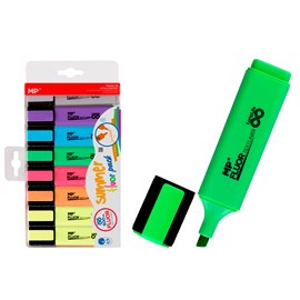 Marqueur textliner pack été 8 unités.