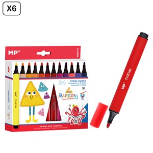 6 packs de marqueurs trikids 24 uds.