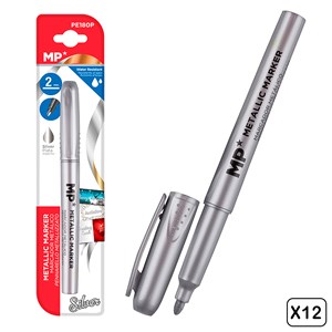 Pack 12 marqueurs métallisés argent