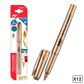 Pack 12 marqueurs métallisés or