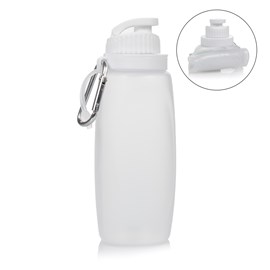 Mini bouteille pliable enroulable de 320 ml, en silicone de qualité alimentaire.