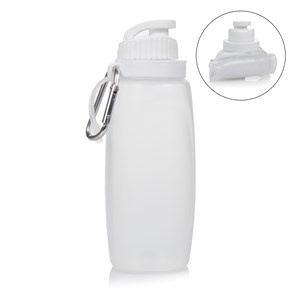 Mini bouteille pliable enroulable de 320 ml, en silicone de qualité alimentaire.