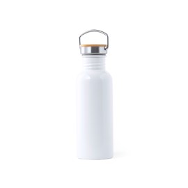Bidon en aluminium 750 ml design rétro avec bouchon à vis en acier inox