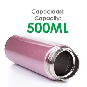 Thermos sportif de 500 ml avec indicateur de température intelligent.