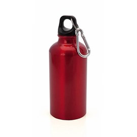Bidon en aluminium 400 ml avec bouchon de sécurité et mousqueton