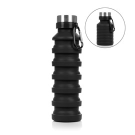 Bouteille de sport pliable en silicone. 470 à 550 ml, sans bpa.
