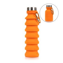 Bouteille de sport pliable en silicone. 470 à 550ml, sans bpa.