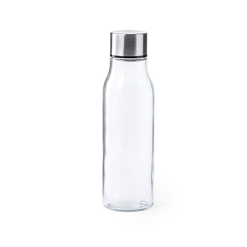 Bouteille 550 ml en borosilicate avec bouchon en acier inox.