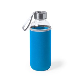 Bouteille en verre 420 ml. Avec housse soft shell