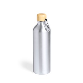 Bidon en aluminium 800 ml avec bouchon en bambou