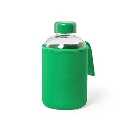 Bidon en verre 600 ml. Housse soft shell