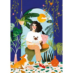 Puzzle jardin bleu - 1000 pièces