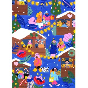 Puzzle marché de noël - 500 pièces