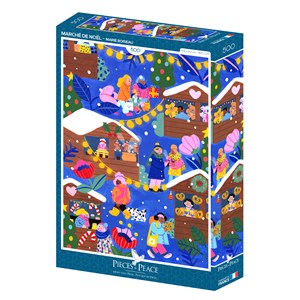 Puzzle marché de noël - 500 pièces