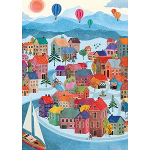 Puzzle village d'hiver - 500 pièces