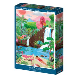 Puzzle vibrations tropicales - 500 pièces