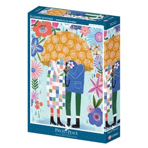 Puzzle douche florale - 500 pièces
