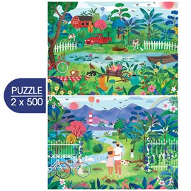 Puzzle 2 puzzles - ode au printemps - 500 pièces