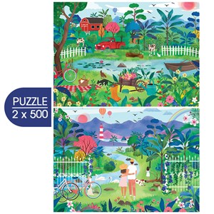 Puzzle 2 puzzles - ode au printemps - 500 pièces