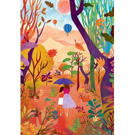 Puzzle promenade d'automne - 1000 pièces