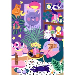 Puzzle amoureux des chats - 1000 pièces