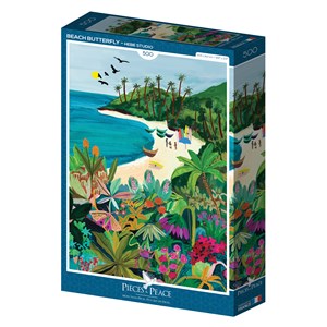 Puzzle beach butterfly - 500 pièces