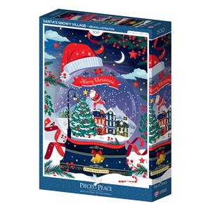Puzzle le village enneigé du père noël - 500 pièces