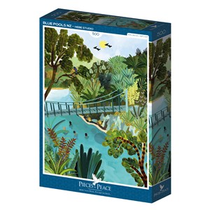 Puzzle piscine bleues en nouvelle-zelande - 500 pièces