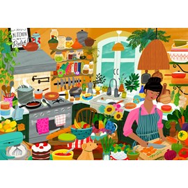 Puzzle mon bonheur est dans la cuisine - 2000 pièces