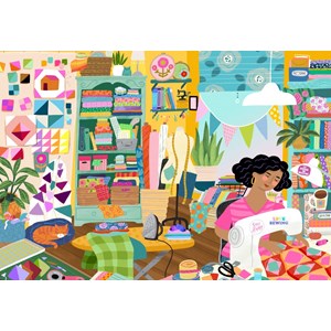Puzzle mon lieu préféré : l'atelier de couture - 1000 pièces