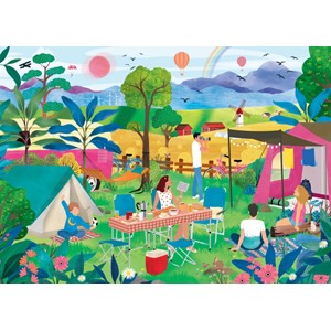Puzzle l'eté au camping - 1500 pièces