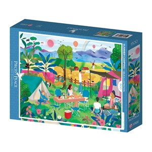 Puzzle l'eté au camping - 1500 pièces