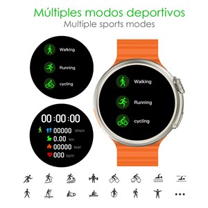 Smartwatch z78 ultra avec couronne multifonction intelligente.