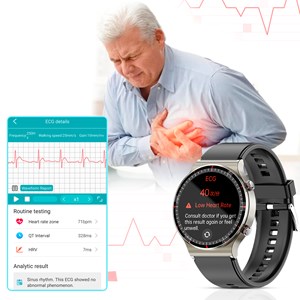 Smartwatch g08 avec ecg de grade médical. Moniteur de o2 dans le sang.
