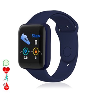 Bracelet intelligent ak-y68 avec moniteur de fréquence cardiaque.