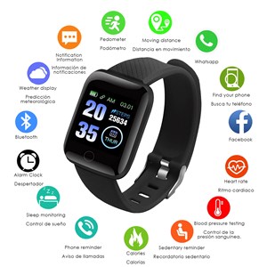 Bracelet intelligent id116 bluetooth 4.0 écran couleur.