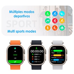 Smartwatch j68+ modes de sport et capteurs de santé, notifications.