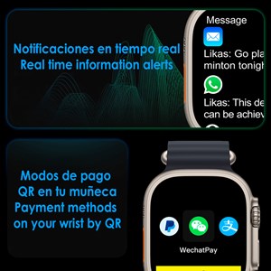 Smartwatch j68+ modes de sport et capteurs de santé, notifications.