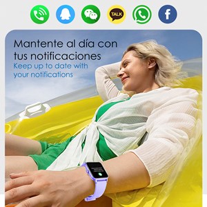 Montre intelligente qs13 avec notifications d'applications.