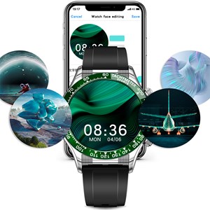 Smartwatch e18 pro avec moniteur de tension et o2 dans le sang.
